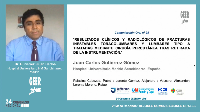 C.O.28. Resultados clínicos y radiológicos de fracturas inestables toracolumbares y lumbares tipo A tratadas mediante cirugía percutánea tras retirada de la instrumentación