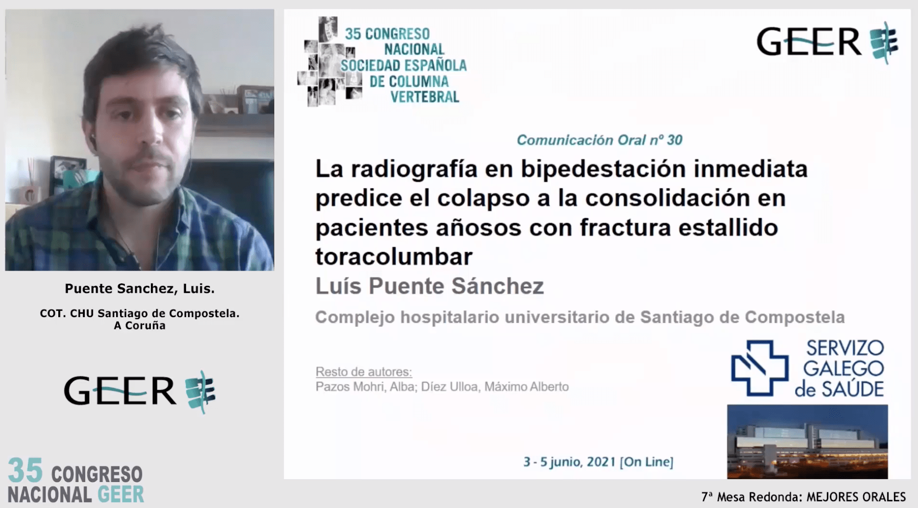 Comunicación Oral nº 30 - La radiografía en bipedestación inmediata predice el colapso a la consolidación en pacientes añosos con fractura estallido toracolumbar