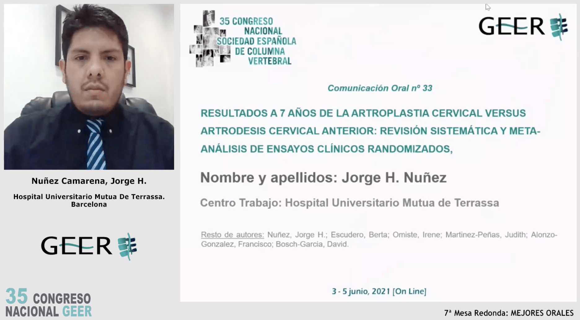 Comunicación Oral nº 33 - Resultados a 7 años de la artroplastia cervical versus artrodesis cervical
anterior: revisión sistemática y meta-análisis de ensayos clínicos randomizados